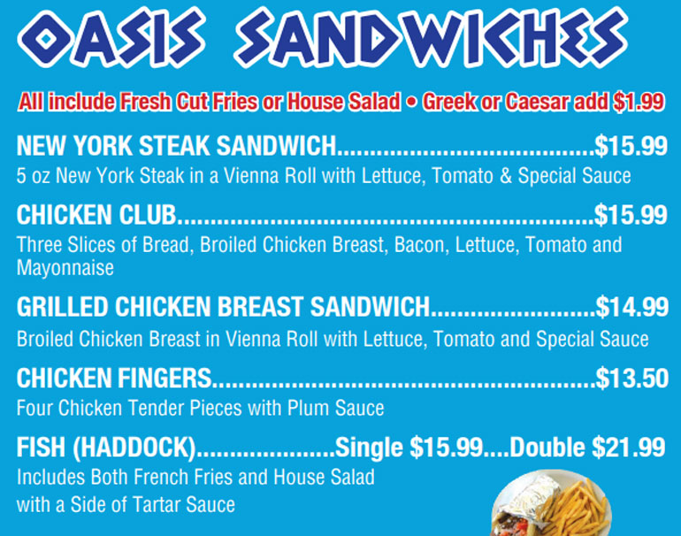 Oasis Sandwiches